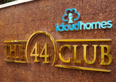 entrance of luxury gated community villa project the 44 club in pattom trivandrum