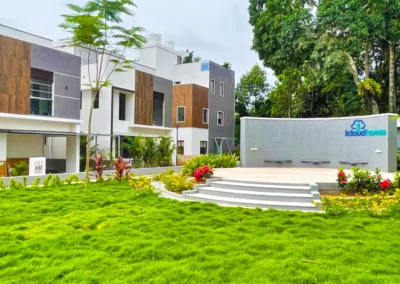 open amphitheatre in under the blue sky villa project in mangalapuram