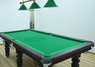 billiard game table in the club house of under the blue sky villa project