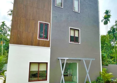 exterior view of clubhouse inside under the blue sky villa project