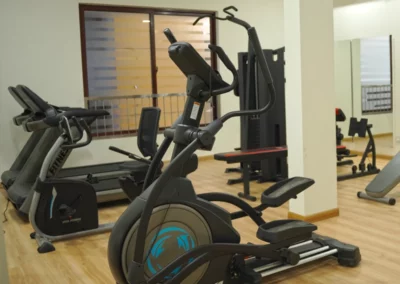 fitness center in club house of luxury villa project 44 club in Trivandrum city