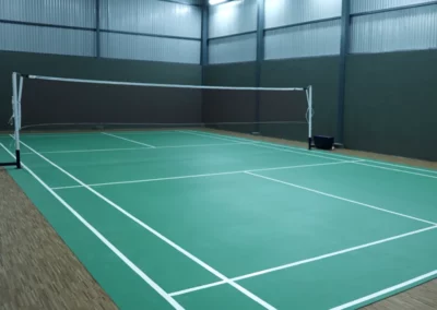 badminton court inside under the blue sky in mangalapuram trivandrum